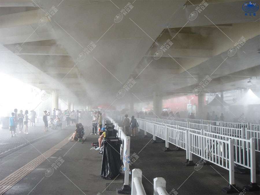 戶外噴霧降溫,候車站降溫系統(tǒng),高鐵車站公交站臺噴霧降溫